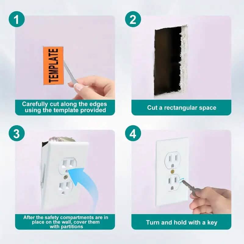 Key Lock Plastic Diversion Wall Outlet Safe DailySale