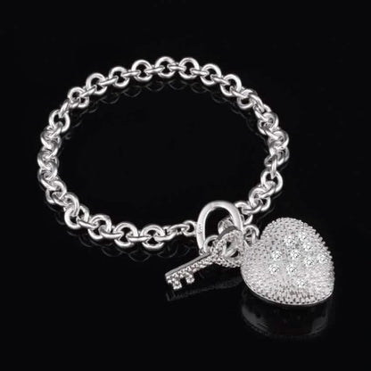 "Key To My Heart" Toggle Charm Bracelet DailySale