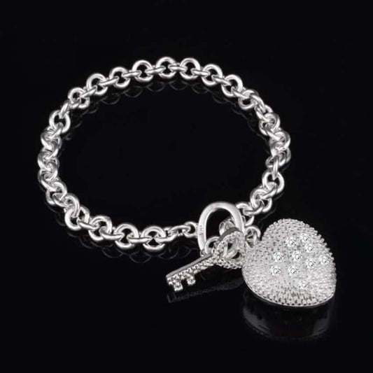 "Key To My Heart" Toggle Charm Bracelet DailySale