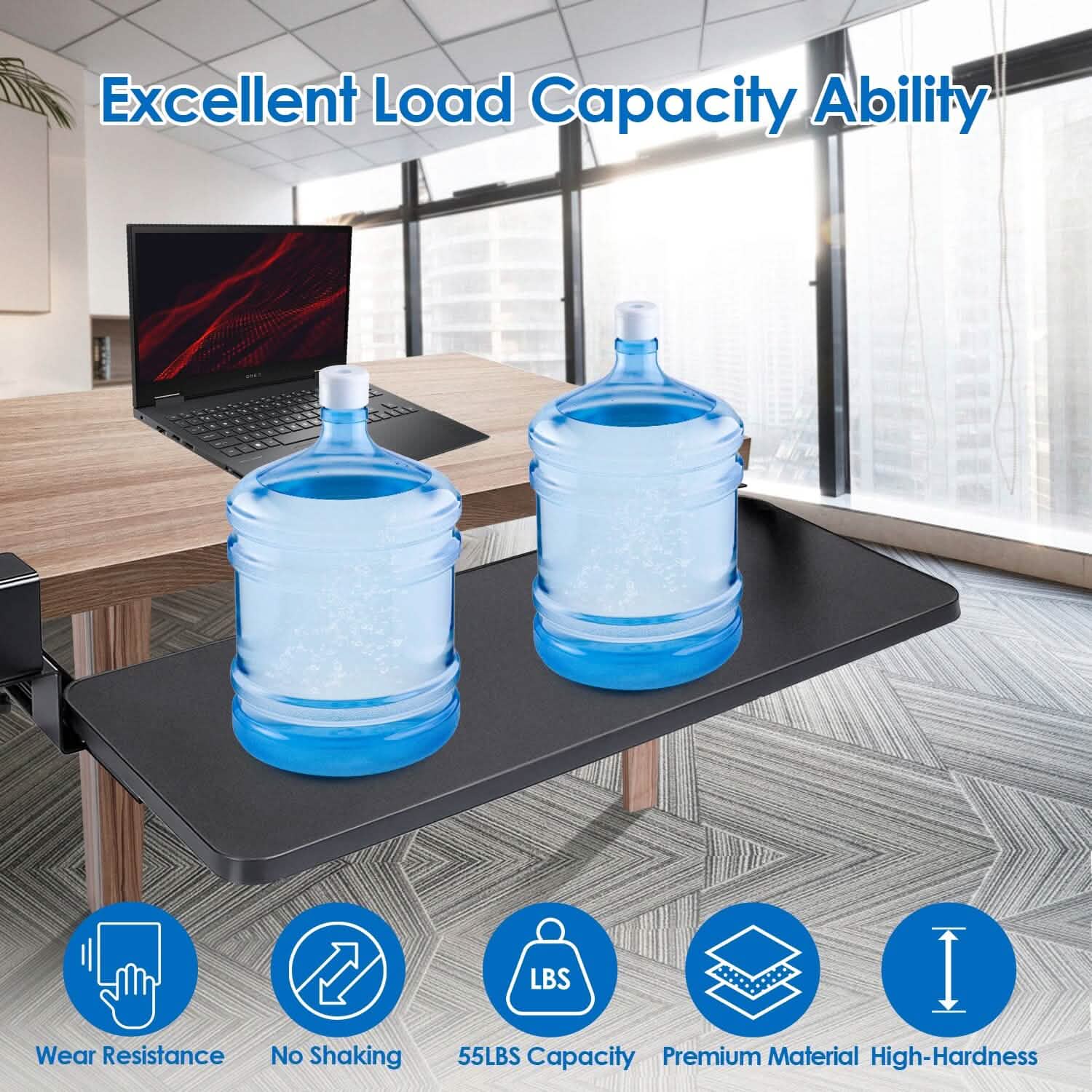 Keyboard Mouse Tray Under Desk Retractable Slide Out Drawer with C Clamp DailySale