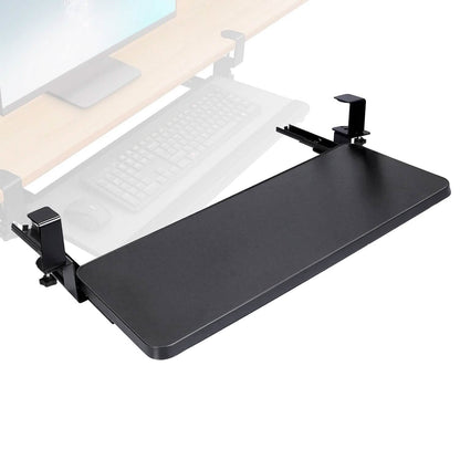 Keyboard Mouse Tray Under Desk Retractable Slide Out Drawer with C Clamp DailySale