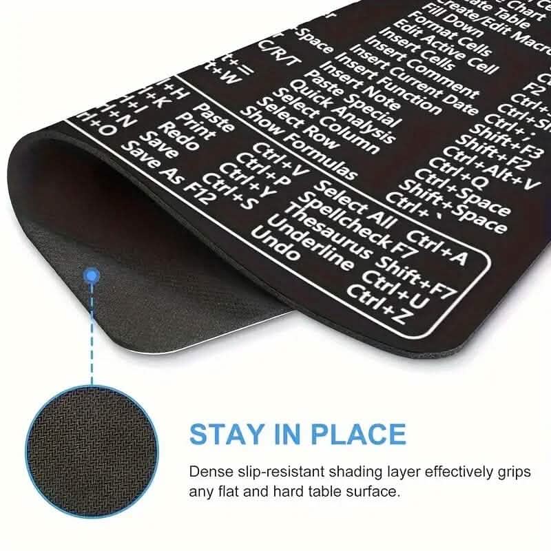 Keyboard Shortcuts Mouse Pad for Microsoft Word and Excel (PC Windows) DailySale
