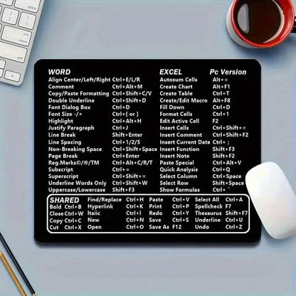 Keyboard Shortcuts Mouse Pad for Microsoft Word and Excel (PC Windows) DailySale
