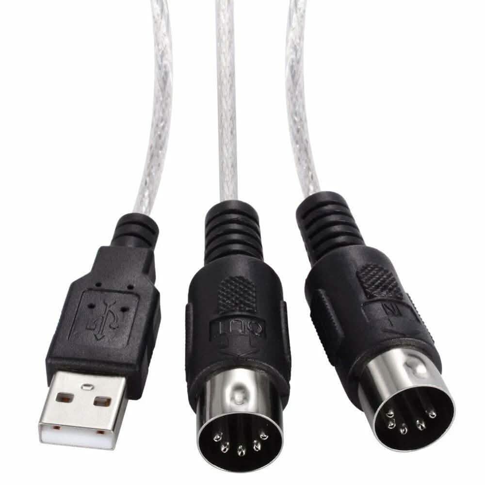 Keyboard to PC Adapter USB In-Out MIDI Interface Music Recording Converter DailySale