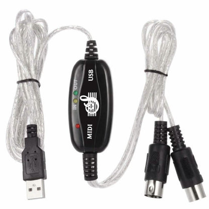 Keyboard to PC Adapter USB In-Out MIDI Interface Music Recording Converter DailySale