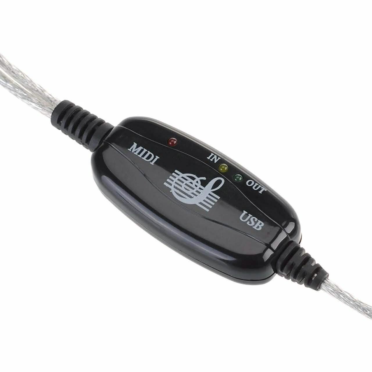 Keyboard to PC Adapter USB In-Out MIDI Interface Music Recording Converter DailySale