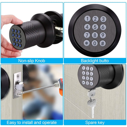 Keyless Smart Lock Digital Door Lock with Keypad & Spare Keys DailySale