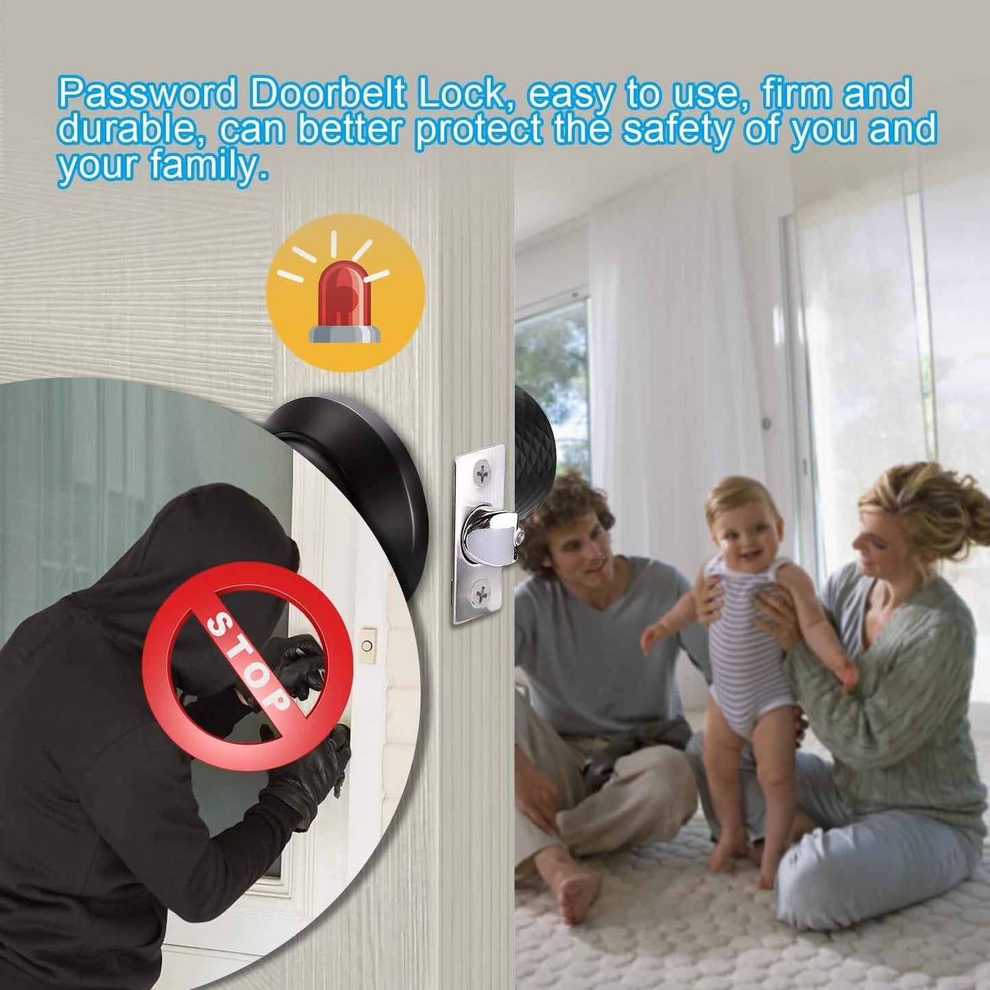 Keyless Smart Lock Digital Door Lock with Keypad & Spare Keys DailySale
