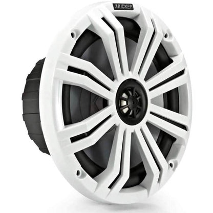 KICKER Pair 45KM84L 8" 600 Watt Marine Boat Waterproof Speakers w/LED's KM8  (Refurbished) DailySale