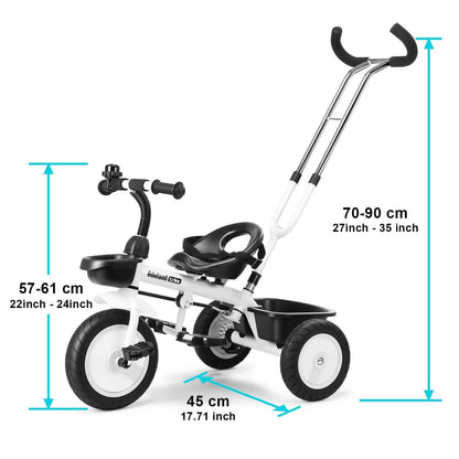 Kid Tricycle Stroller With Retractable Push Handle DailySale