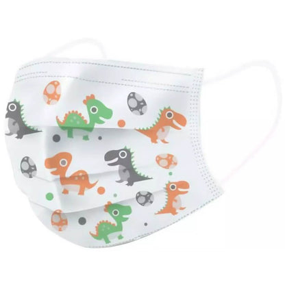Kids 3-Ply Disposable Dinosaur Face Masks DailySale
