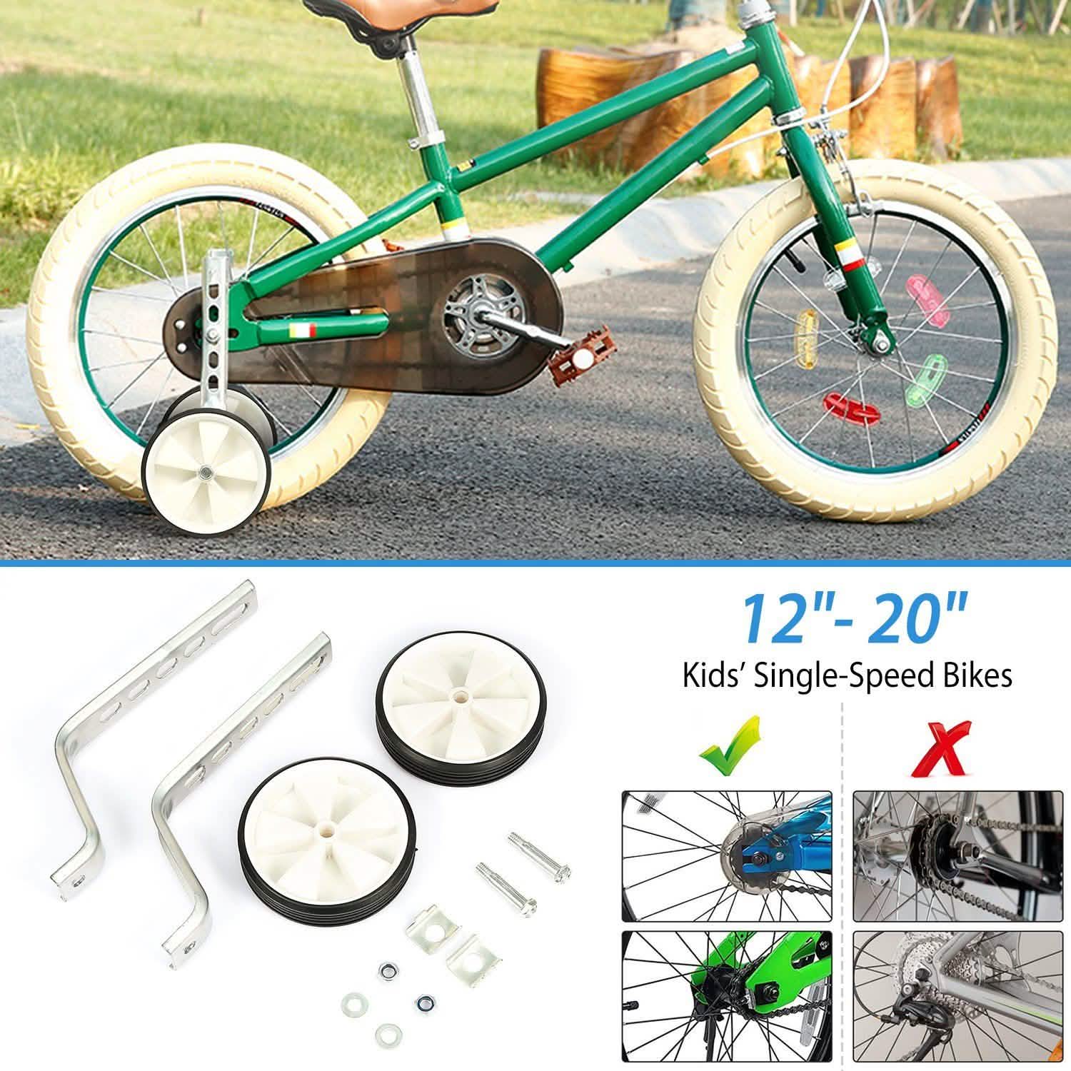 Kids Bicycle Training Wheels Adjustable for 12"-20" Bike DailySale