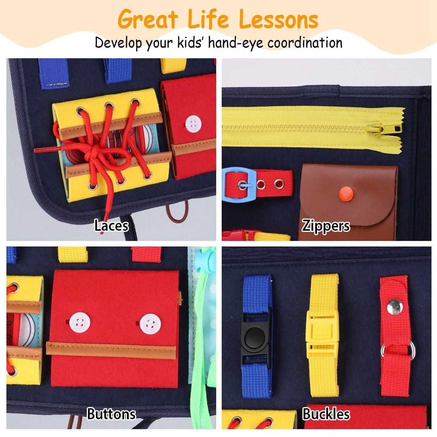 Kids Busy Board Sensory Activity Board Preschool Learning Toys DailySale