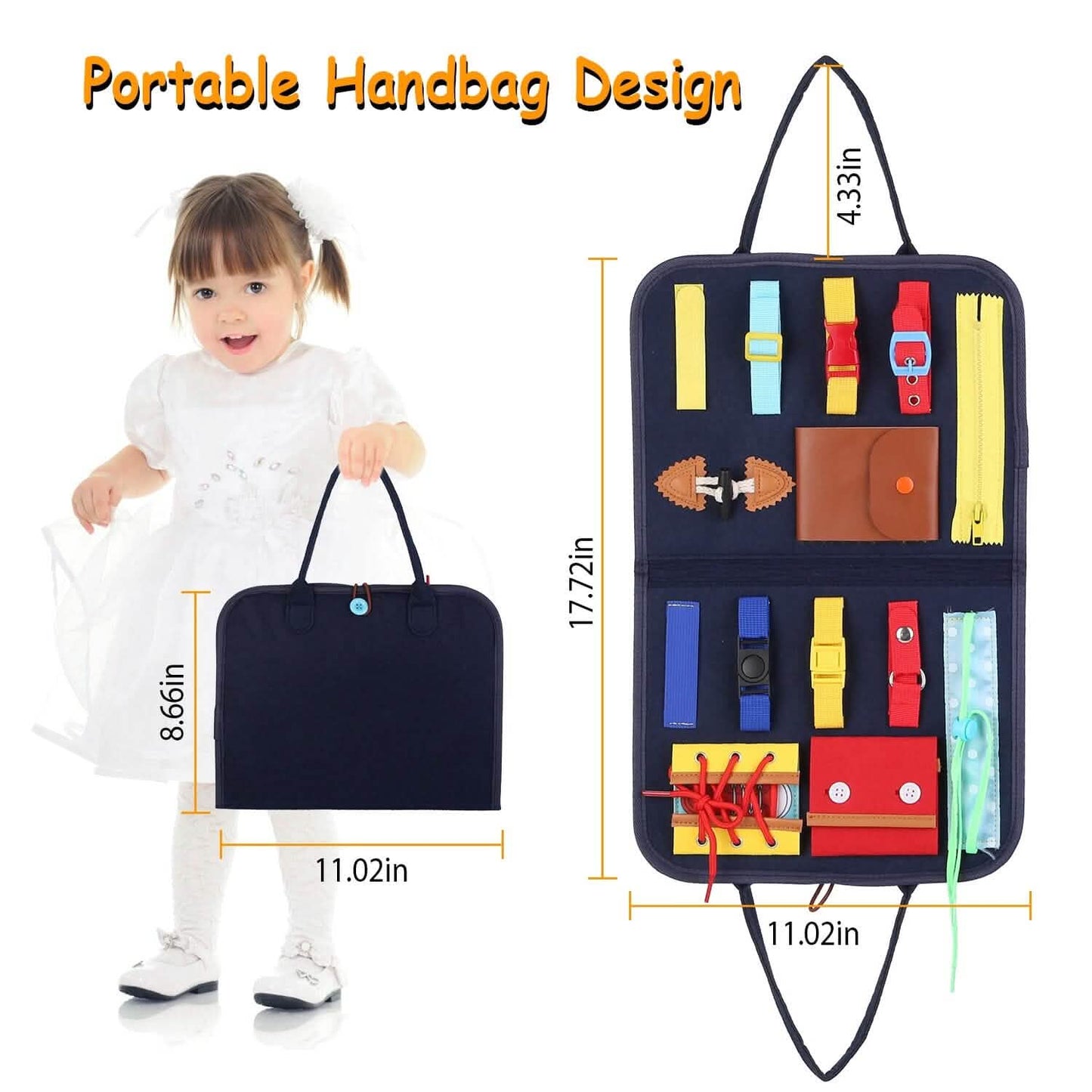 Kids Busy Board Sensory Activity Board Preschool Learning Toys DailySale