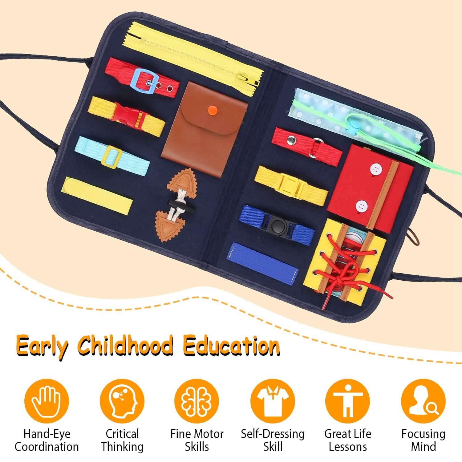 Kids Busy Board Sensory Activity Board Preschool Learning Toys DailySale