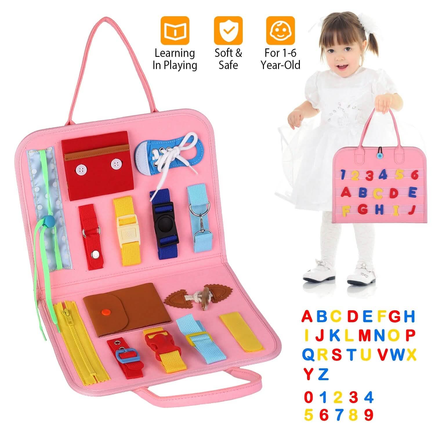 Kids Busy Board Sensory Activity Board Preschool Learning Toys DailySale