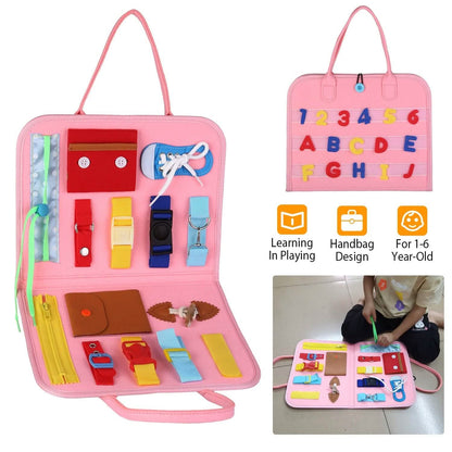 Kids Busy Board Sensory Activity Board Preschool Learning Toys DailySale