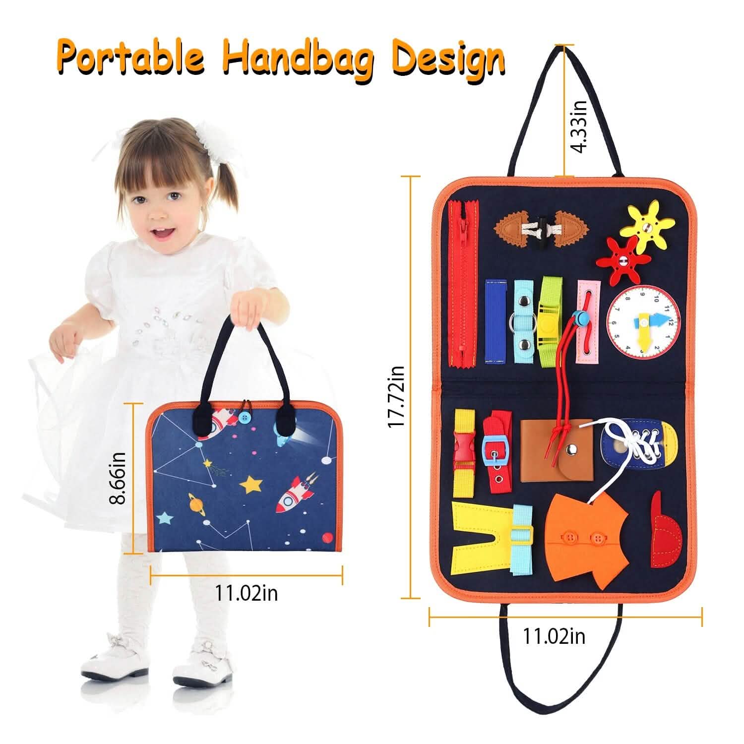 Kids Busy Board Sensory Activity Board Preschool Learning Toys DailySale