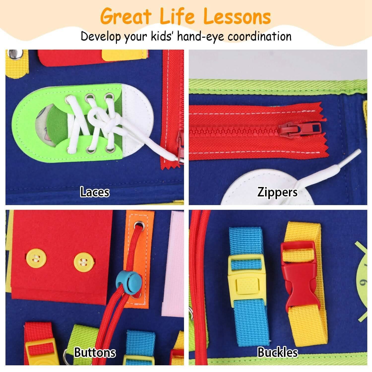 Kids Busy Board Sensory Activity Board Preschool Learning Toys DailySale