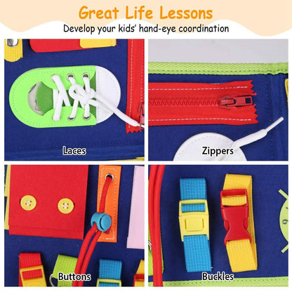 Kids Busy Board Sensory Activity Board Preschool Learning Toys DailySale