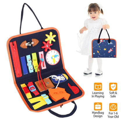 Kids Busy Board Sensory Activity Board Preschool Learning Toys DailySale
