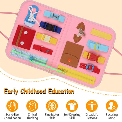 Kids Busy Board Sensory Activity Board Preschool Learning Toys DailySale