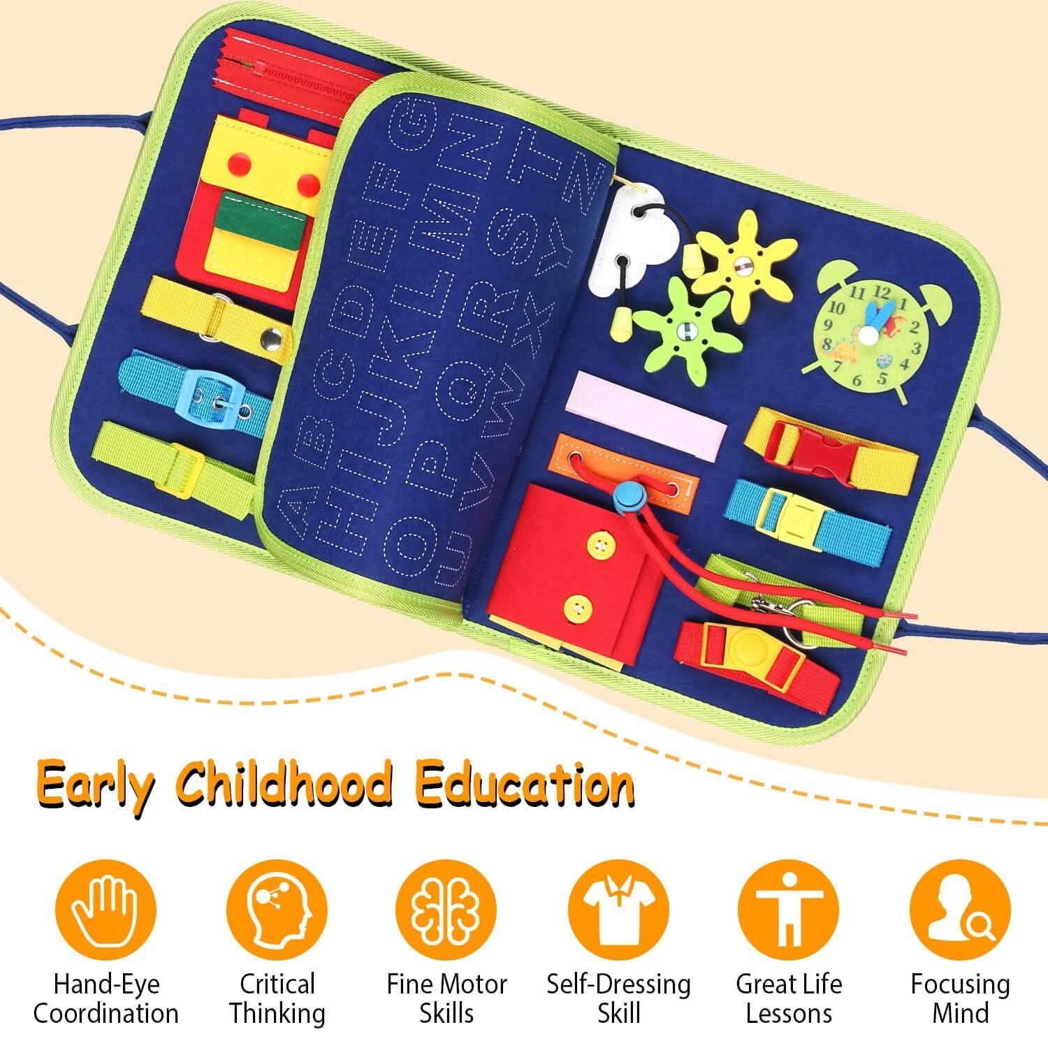 Kids Busy Board Sensory Activity Board Preschool Learning Toys DailySale