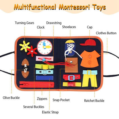 Kids Busy Board Sensory Activity Board Preschool Learning Toys DailySale