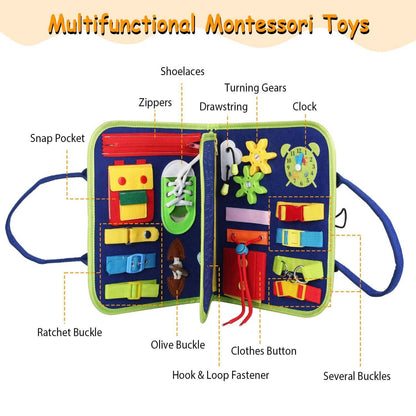 Kids Busy Board Sensory Activity Board Preschool Learning Toys DailySale