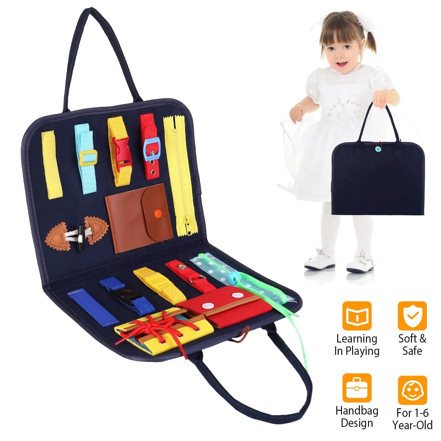 Kids Busy Board Sensory Activity Board Preschool Learning Toys DailySale