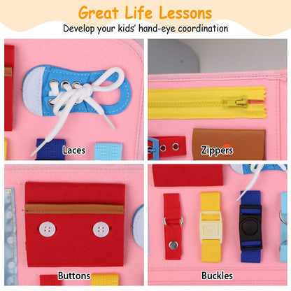Kids Busy Board Sensory Activity Board Preschool Learning Toys DailySale