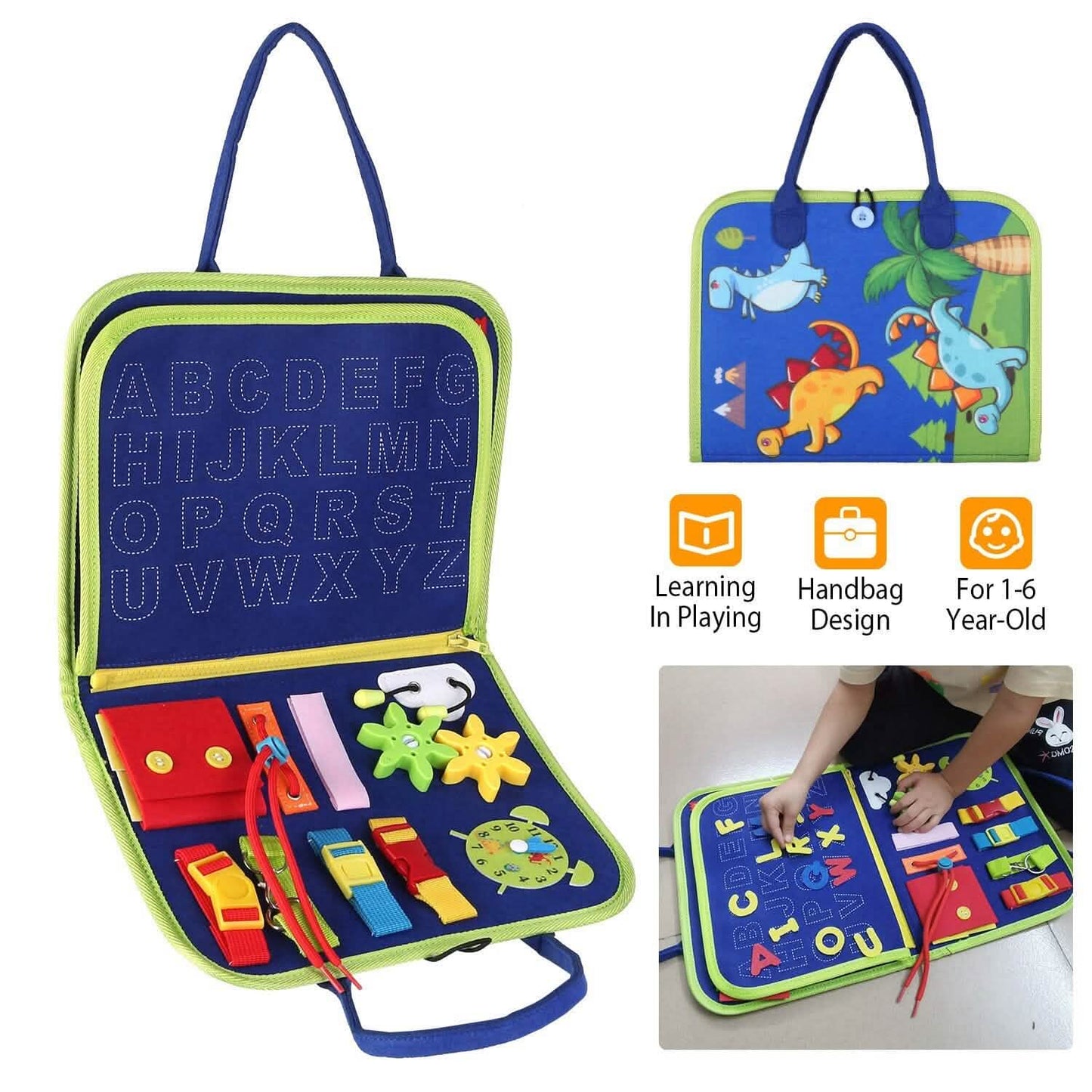 Kids Busy Board Sensory Activity Board Preschool Learning Toys DailySale