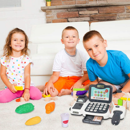 Kids Cash Register Pretend Play Cashier Toy with Scanner Calculator DailySale