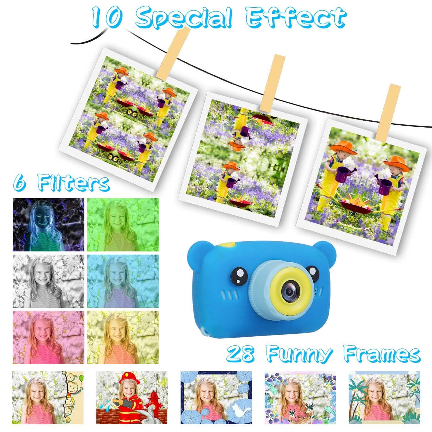 Kids Digital Camera with 2" Screen 4x Digital Zoom DailySale