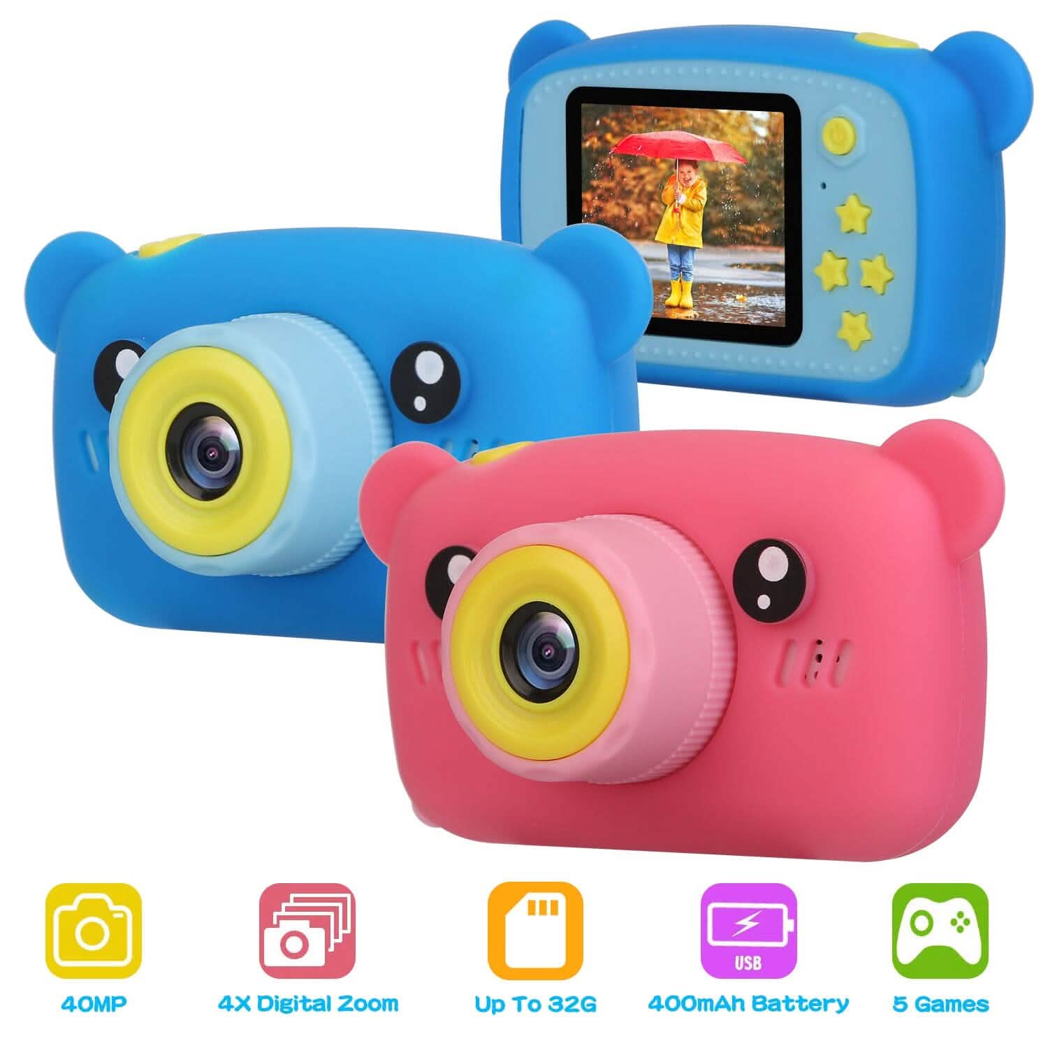 Kids Digital Camera with 2" Screen 4x Digital Zoom DailySale