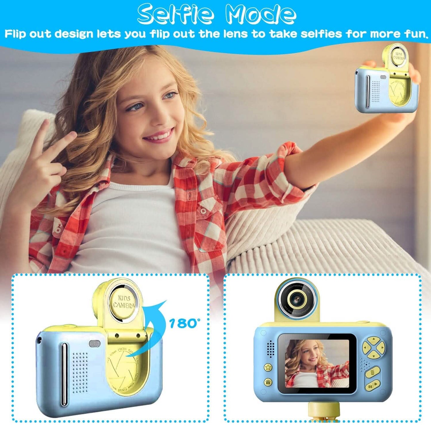 Kids Digital Camera with Flip Lens DailySale
