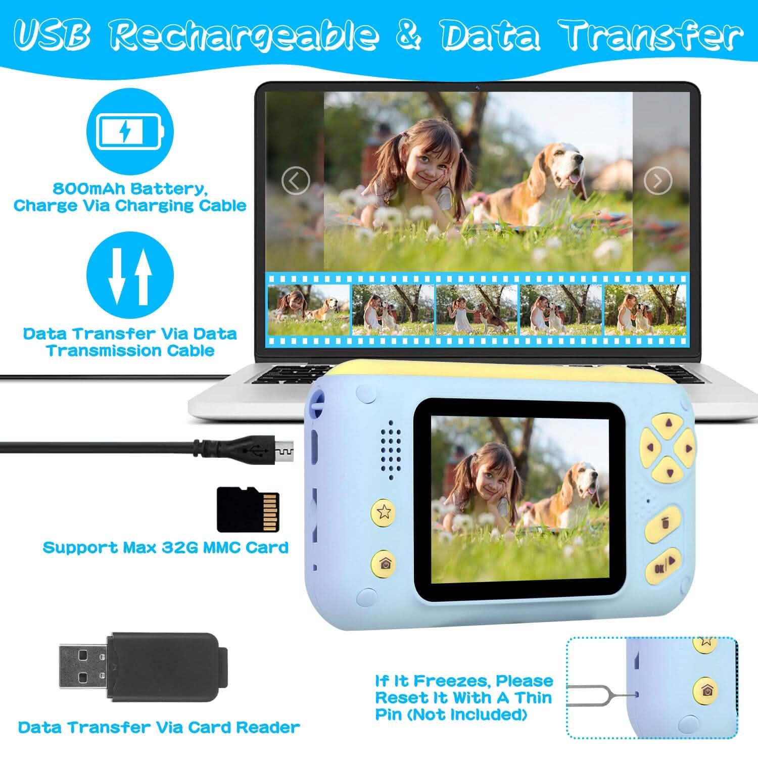 Kids Digital Camera with Flip Lens DailySale