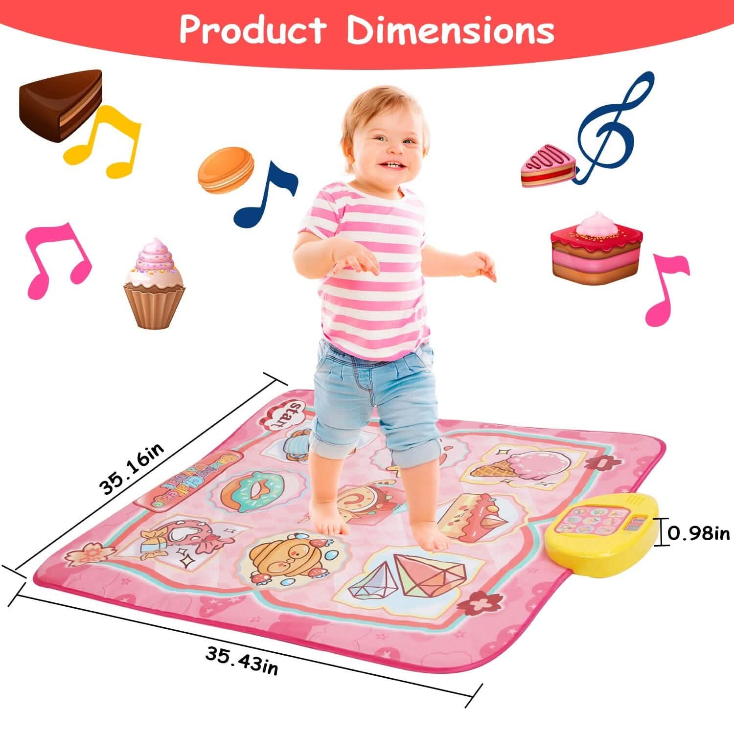 Kids Electronic Music Dance Pad with 6 Modes DailySale