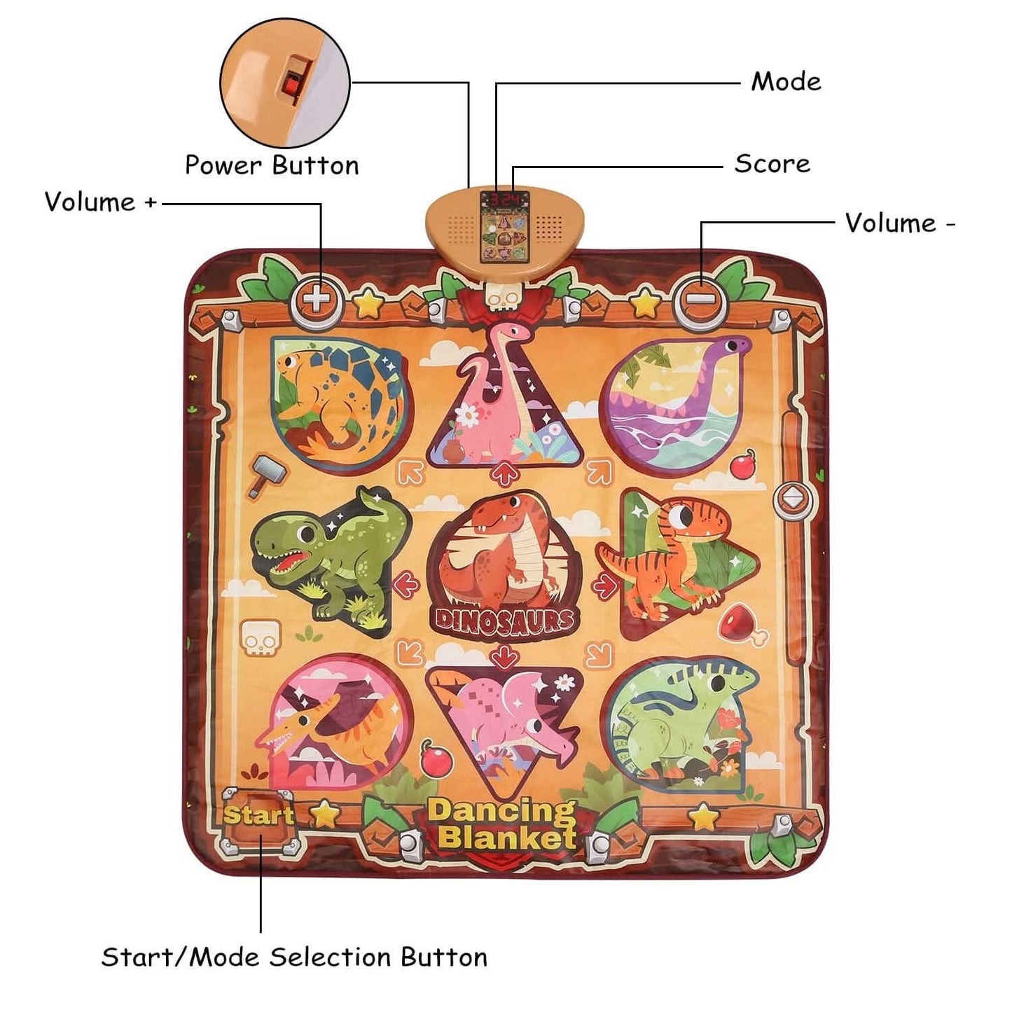 Kids Electronic Music Dance Pad with 6 Modes DailySale