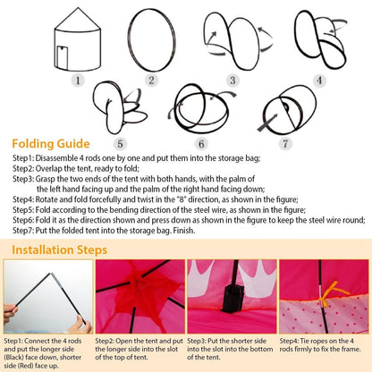 Kids Foldable Pop Up Play Tent DailySale
