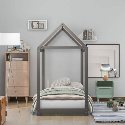 Kids House Bed Frame Twin Floor Bed DailySale