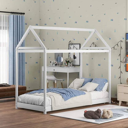 Kids House Bed Frame Twin Floor Bed DailySale