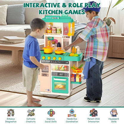 Kids Kitchen Play Set Interactive Pretend Kitchen Toys Cookware DailySale