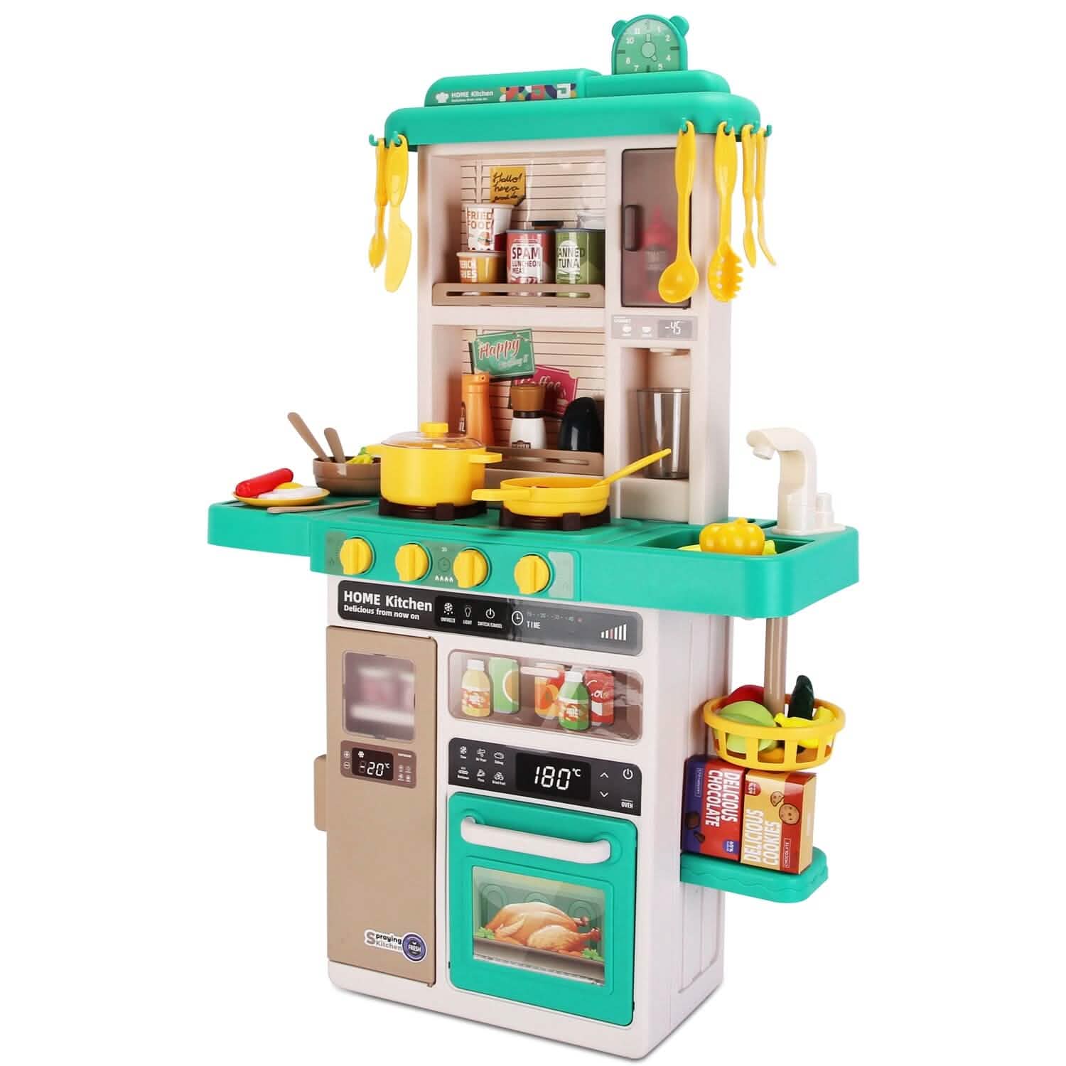 Kids Kitchen Play Set Interactive Pretend Kitchen Toys Cookware DailySale