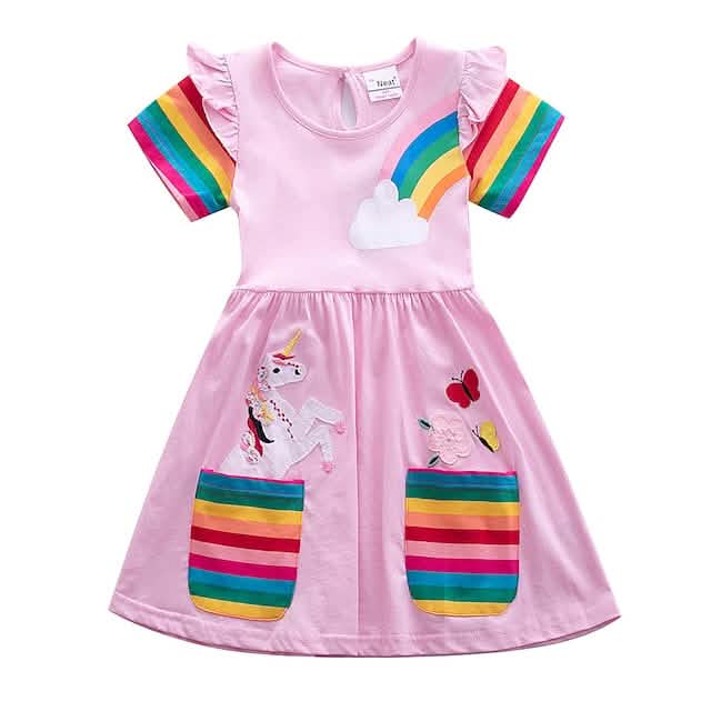 Kids Little Girls' Knee-length Short Sleeve Dress DailySale