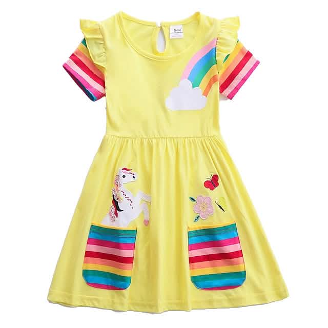Kids Little Girls' Knee-length Short Sleeve Dress DailySale