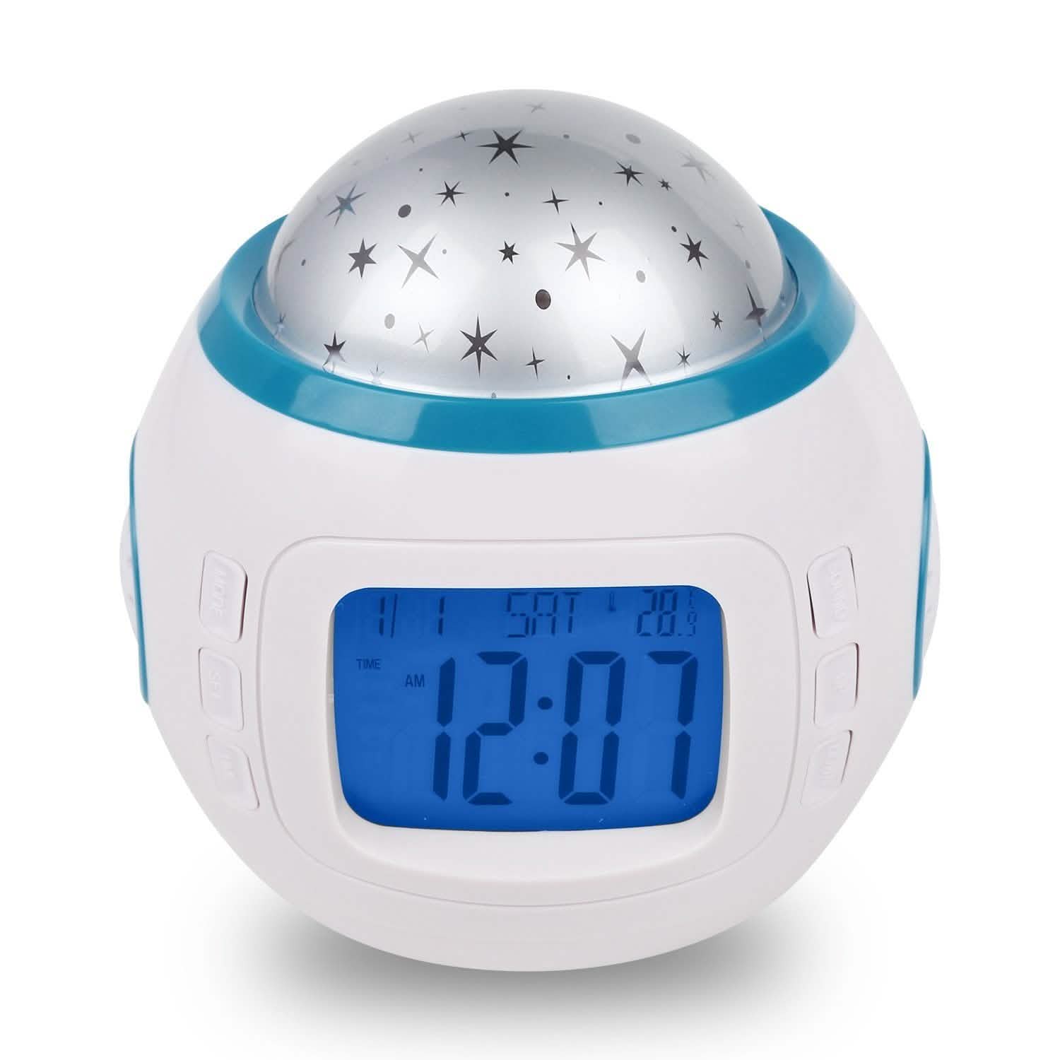 Kids Music Star Sky LED Projection Lamp Digital Alarm Clock DailySale