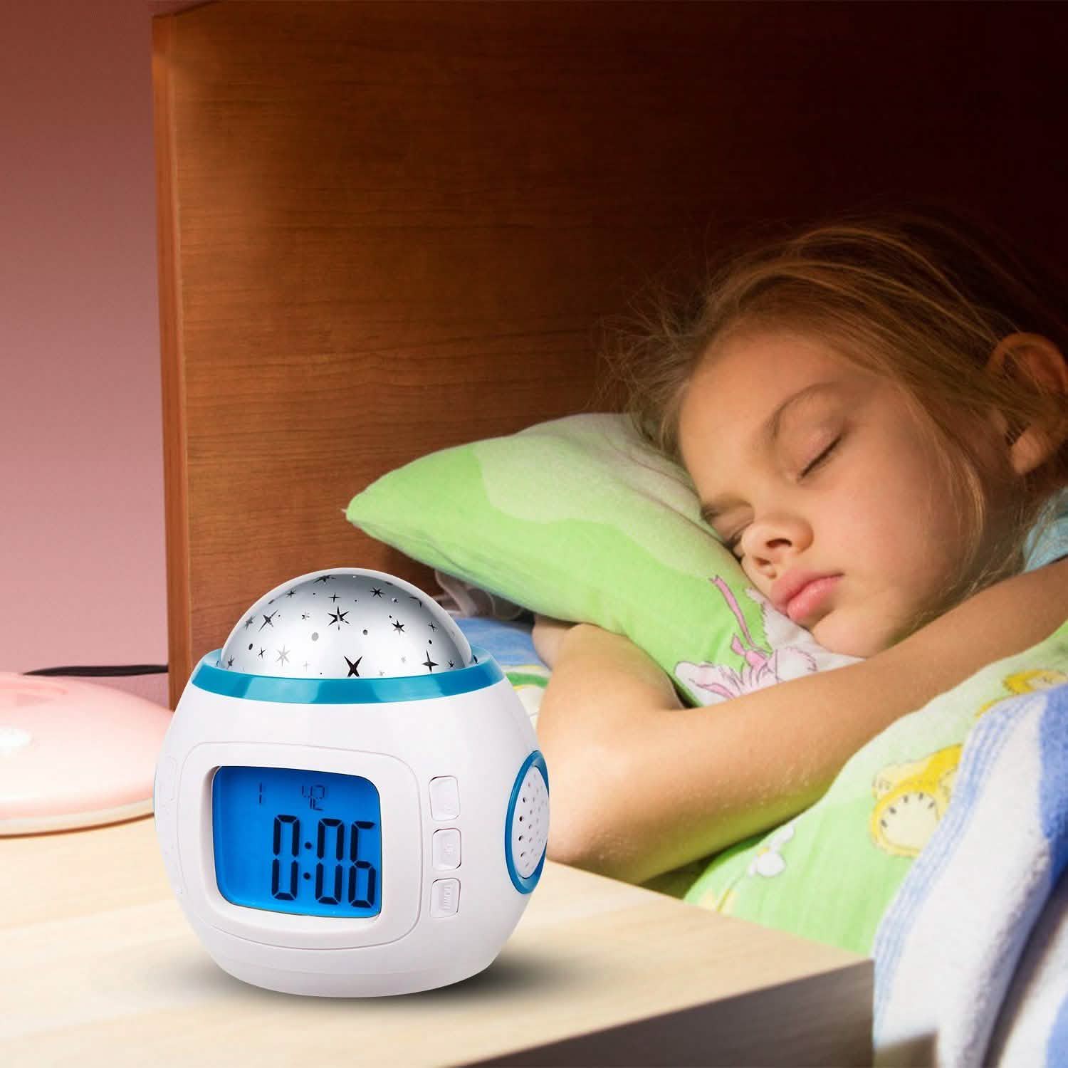 Kids Music Star Sky LED Projection Lamp Digital Alarm Clock DailySale