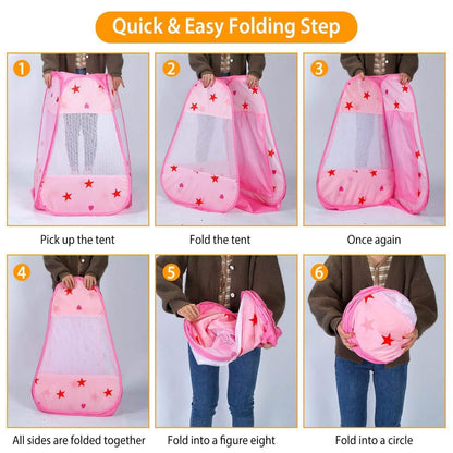 Kids Pop Up Prince Princess Toddler Play Tent DailySale