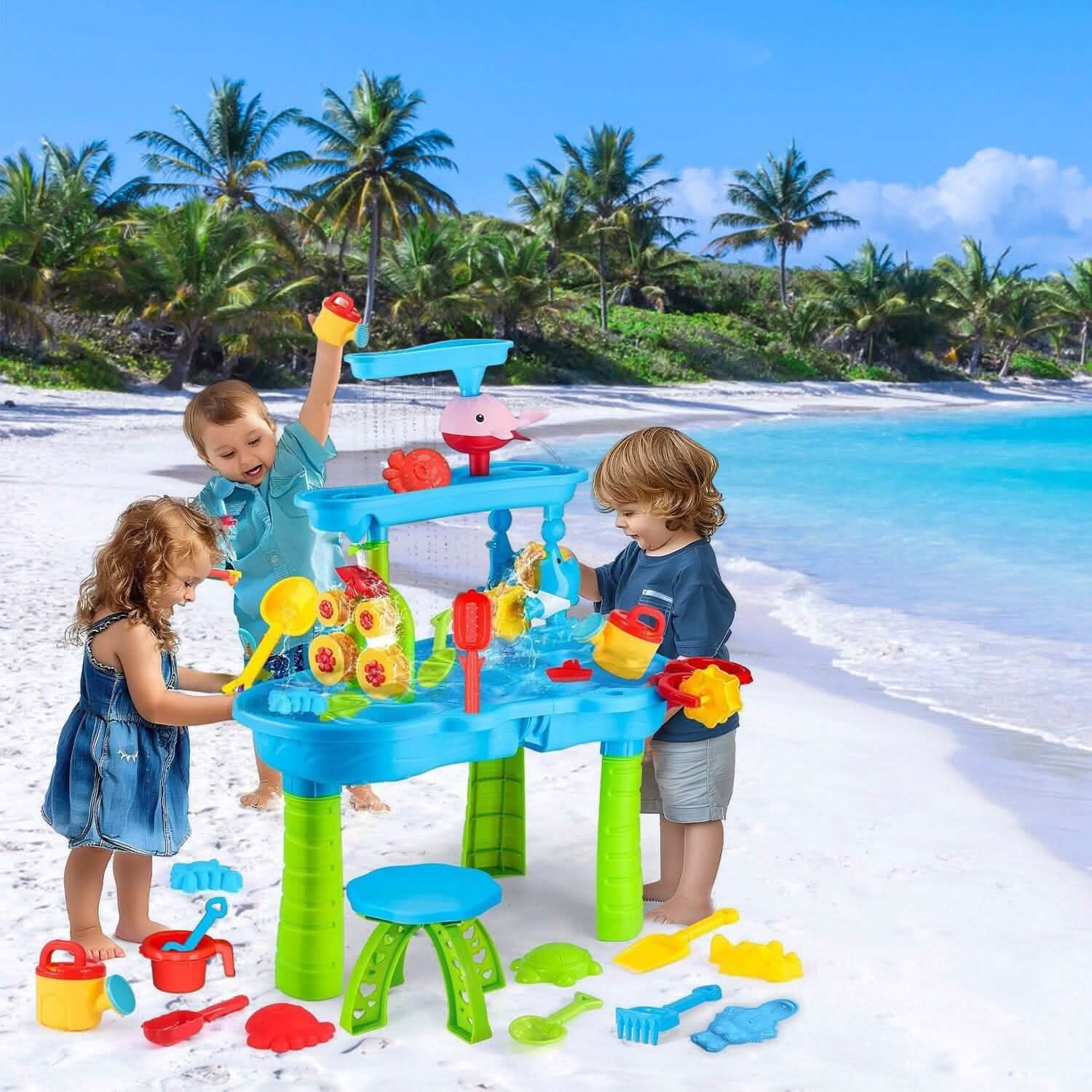 Kids Sand Water Table for 3-6 Years Old Sensory Exercise Friendship Building DailySale